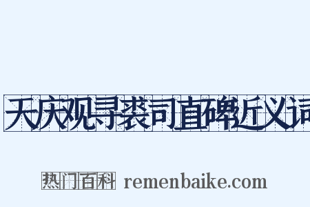天庆观寻裘司直碑近义词是什么意思的图片